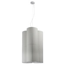Nikki 6 Light Metal & Fabric Pendant